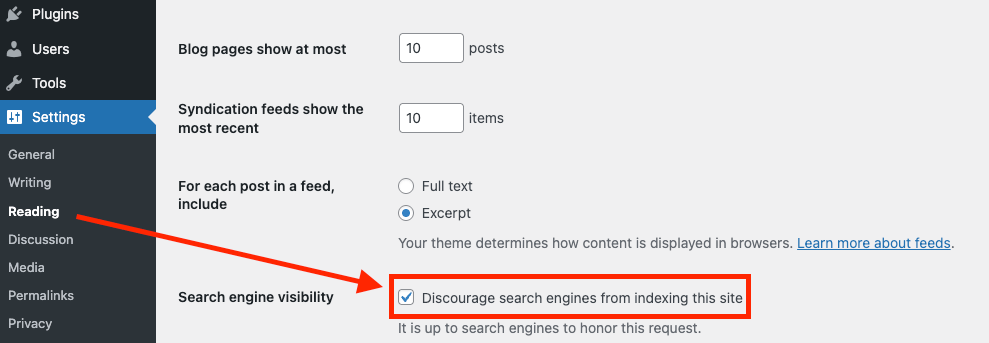 Discourage search engines from indexing this site