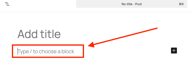 gutenberg editor with content blocks