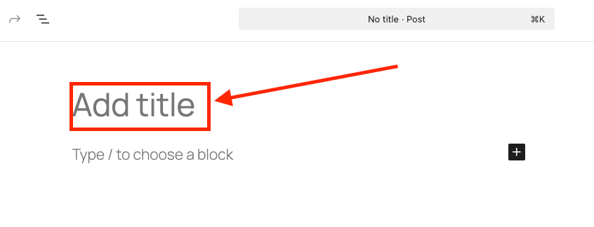 Post title input field
